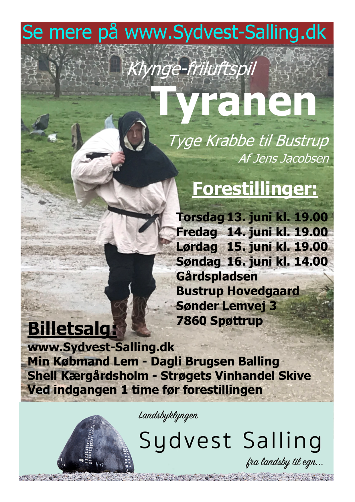 Premiere Klynge-friluftspil Tyranen Tyge Krabbe til Bustrup
